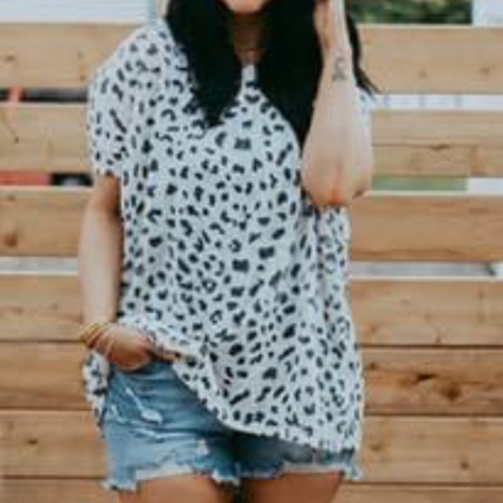 Leopard Print Tunic Sweater